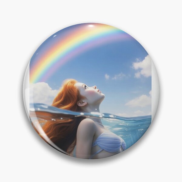 Item preview, little mermaid looks at a wonderful rainbow 2026 designed and sold by YoyoTinyWorld.