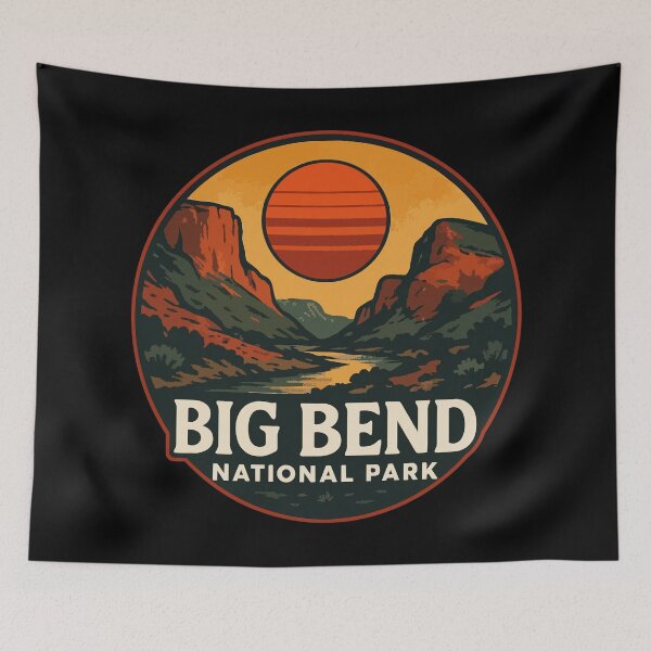 Item preview, Big Bend National Park Retro Travel designed and sold by TomFrontierArt.