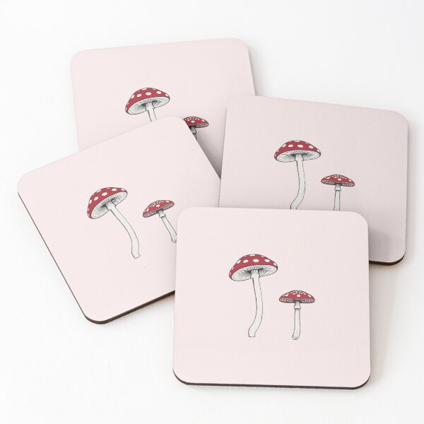 Item preview, Fly Agaric Mushroom Pair Art designed and sold by Bio Tech Art.