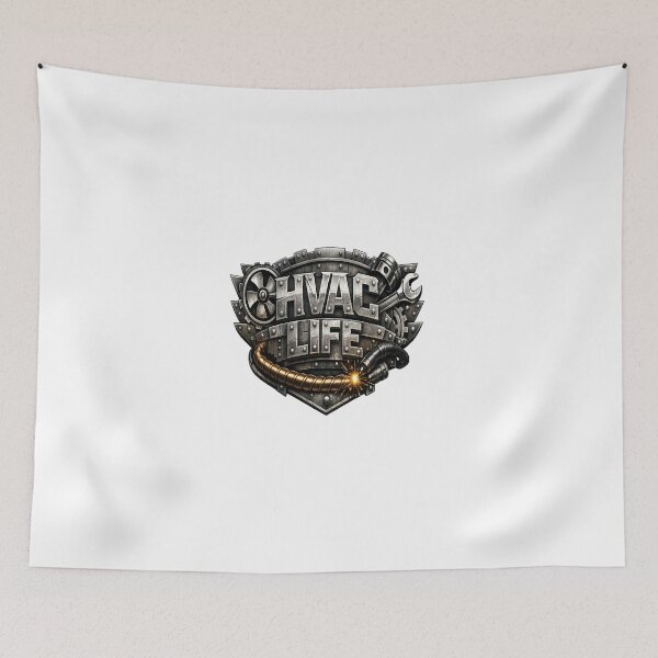 Item preview, HVAC Life Industrial Metal Emblem - HVAC Tech Gift designed and sold by FrozenHeat97.