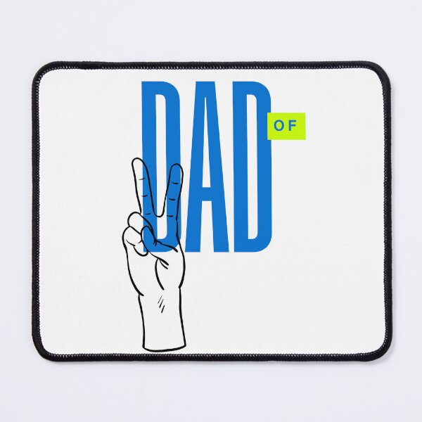 Item preview, Dad of Two Peace Sign Typography Modern Fathers Day designed and sold by thenostalgicsketchbook.