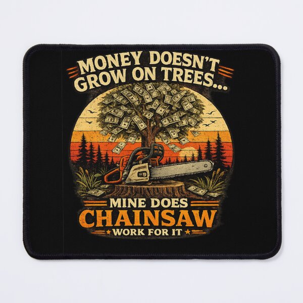 Item preview, Money Doesn't Grow On Trees... Mine Does | Funny Chainsaw Lumberjack designed and sold by Rudinho102.