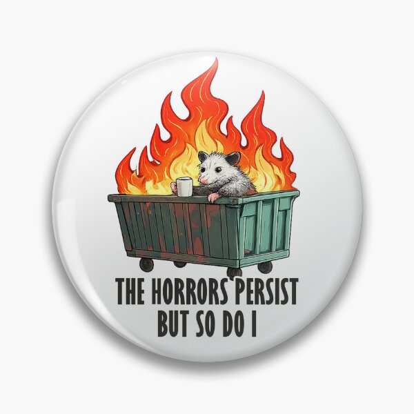 Item preview, Funny Possum Meme in Dumpster Fire designed and sold by GuigShop.