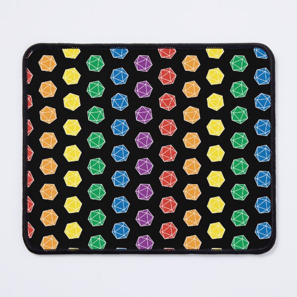 Item preview, Rainbow D20 Dice Pattern | Colorful Tabletop RPG Gaming Design designed and sold by Hallowed Artistry.