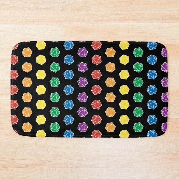 Item preview, Rainbow D20 Dice Pattern | Colorful Tabletop RPG Gaming Design designed and sold by Hallowed Artistry.