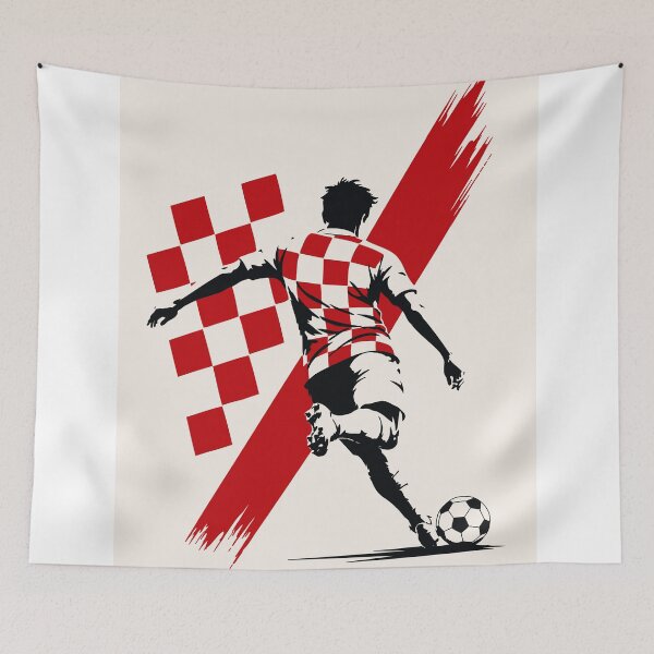 Item preview, Croatia Football Sprint Minimalist Print designed and sold by Studio pod Burom.
