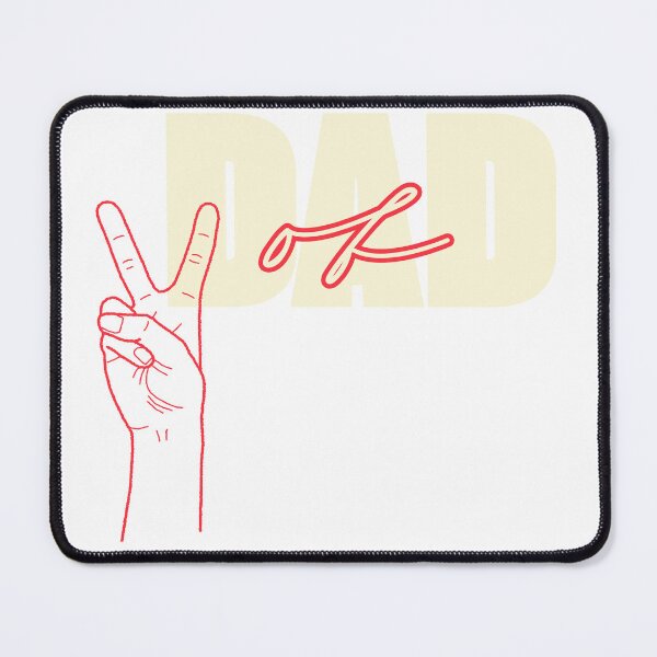 Item preview, Retro Dad of Two Neon Peace Sign Vintage Style designed and sold by thenostalgicsketchbook.