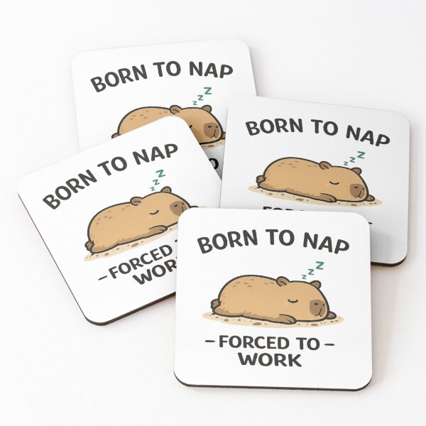 Item preview, Born To Nap Forced To Work Capybara designed and sold by SriKartify.