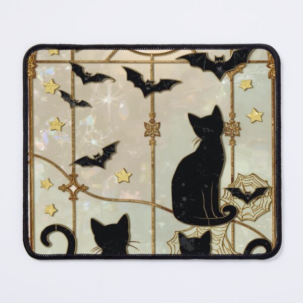 Item preview, Cats Elegant Gothic Stained Glass designed and sold by BriSher.
