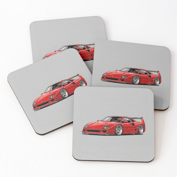 Item preview, Ferrari F40 Classic Retro Supercar Illustration Art designed and sold by Motorline44.