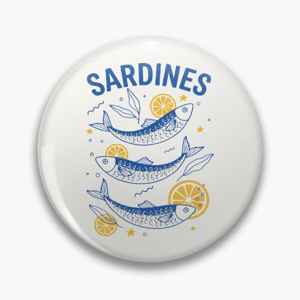 Item preview, Sardines Tin Fish Retro Summer Mediterranean Coastal  designed and sold by Y-Vibes.