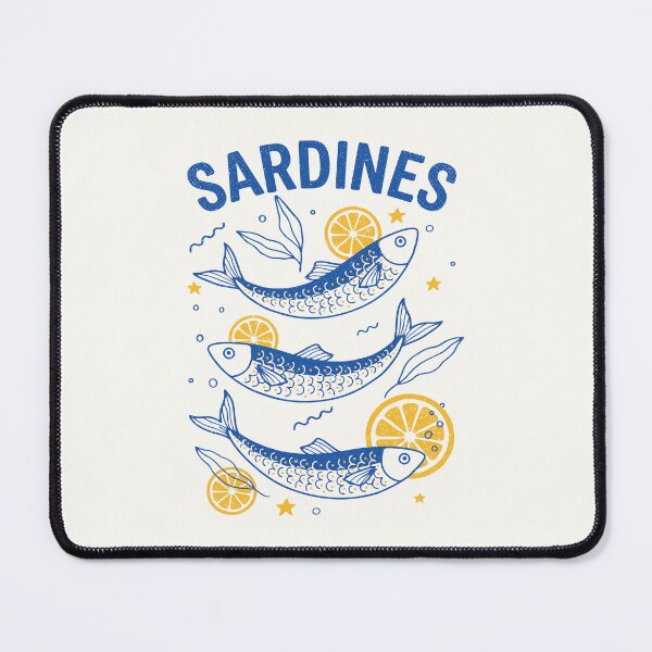 Item preview, Sardines Tin Fish Retro Summer Mediterranean Coastal designed and sold by Y-Vibes.