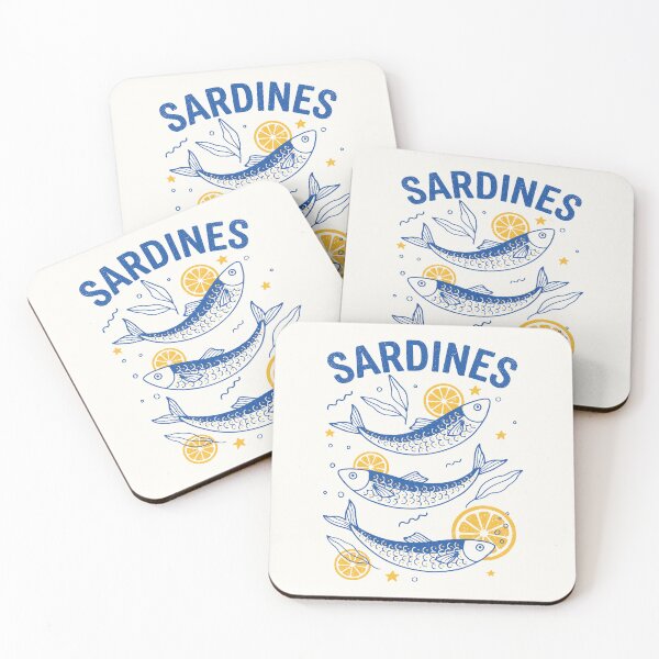 Item preview, Sardines Tin Fish Retro Summer Mediterranean Coastal  designed and sold by Y-Vibes.