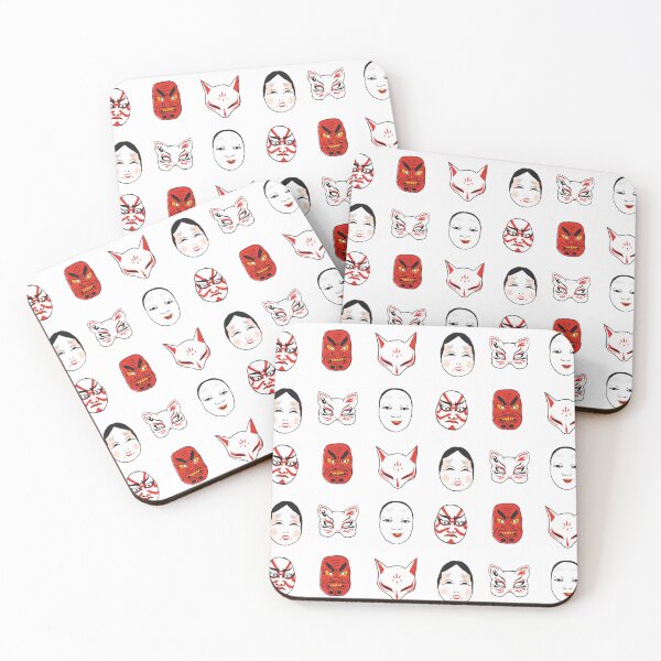 Item preview, Kabuki masks designed and sold by Isobel Litten.