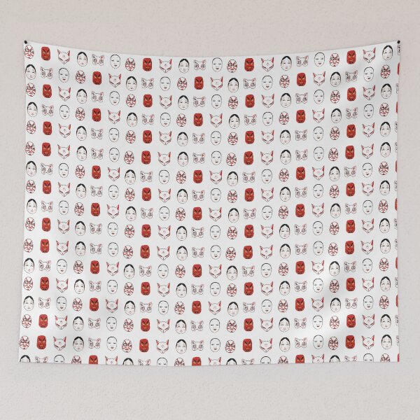 Item preview, Kabuki masks designed and sold by Isobel Litten.