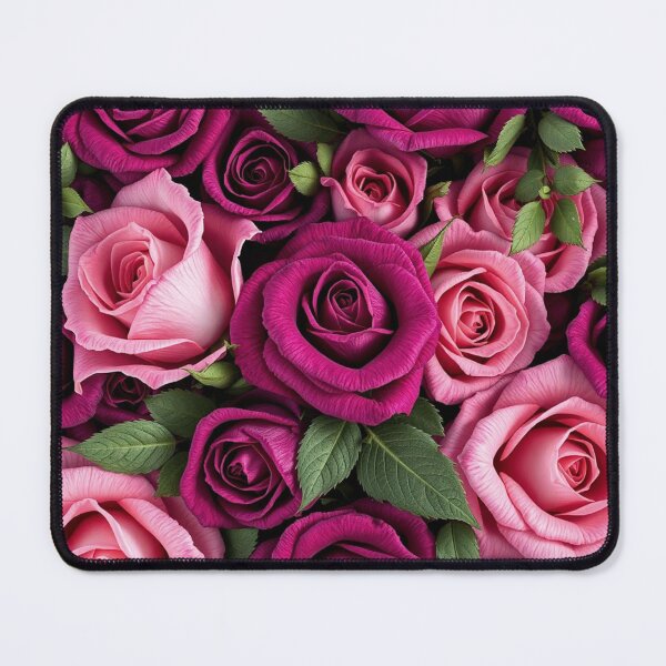 Item preview, Vibrant Pink Rose Bouquet Floral Art designed and sold by IntelliMindDesigns.