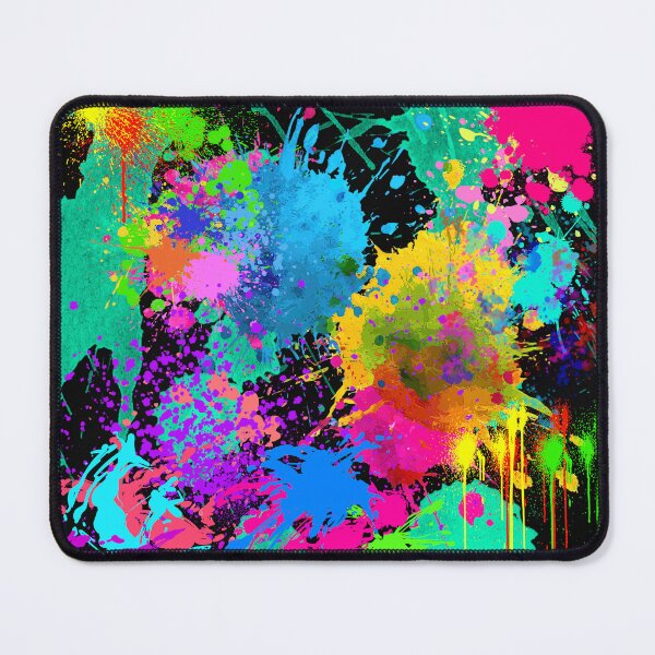 Item preview, Y2K Neon Splatter Paint Abstract Pollock Style Aesthetic designed and sold by Side By Side Studio.