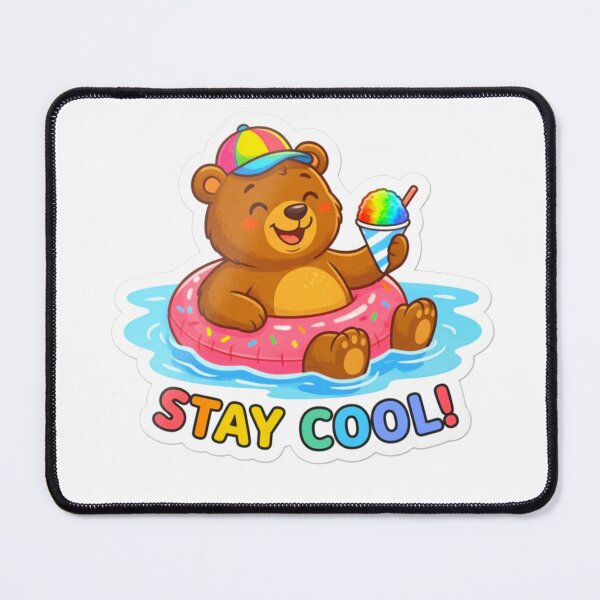 Item preview, Cute Bear Summer Sticker - Stay Cool  designed and sold by ExploreAura Studio.