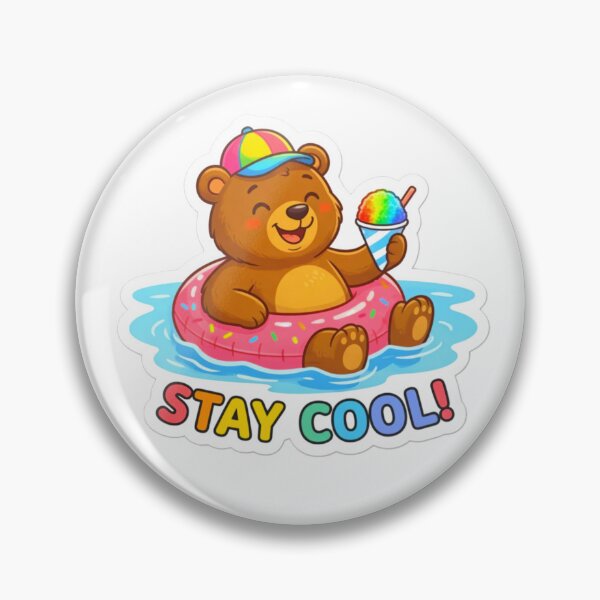 Item preview, Cute Bear Summer Sticker - Stay Cool  designed and sold by ExploreAura Studio.