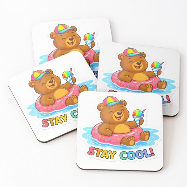Item preview, Cute Bear Summer Sticker - Stay Cool  designed and sold by ExploreAura Studio.