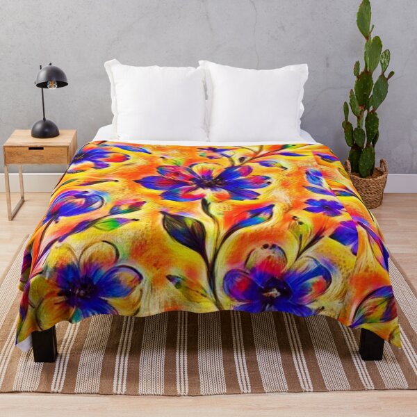 Item preview, Vivid Orange and Purple Flower Design designed and sold by CyndiEpps.