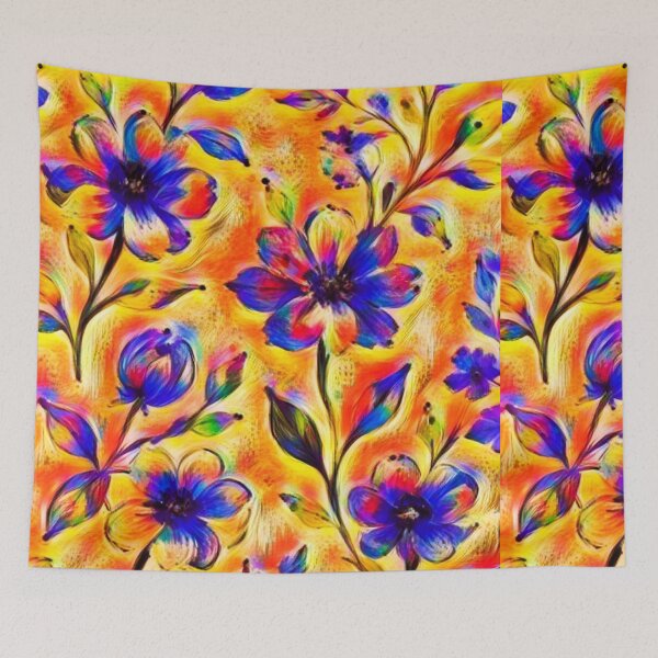 Item preview, Vivid Orange and Purple Flower Design designed and sold by CyndiEpps.