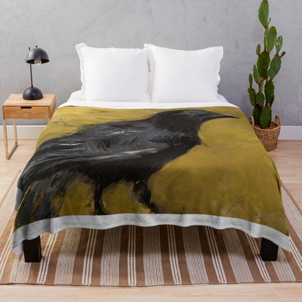 Item preview, Striking Raven in Black and Gold Original Art designed and sold by BuckaBaby.