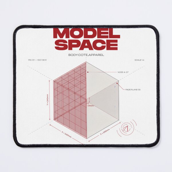 Item preview, CAD Engineer Shirt Model Space Blueprint Graphic Tee Gift for Mechanical Engineer designed and sold by Body-Cote.