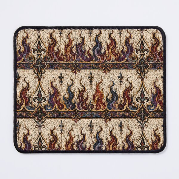Item preview, Mosaic Flame Tile & Luxury Gothic Fleur-de-lis Pattern designed and sold by cabuks.