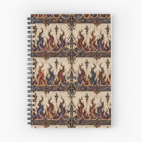 Item preview, Mosaic Flame Tile & Luxury Gothic Fleur-de-lis Pattern designed and sold by cabuks.