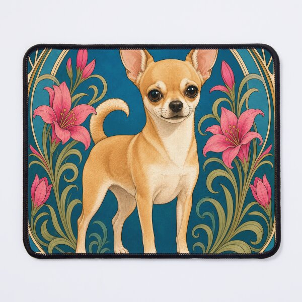 Item preview, Fawn Chihuahua Cute Art Nouveau designed and sold by AntiqueImages.