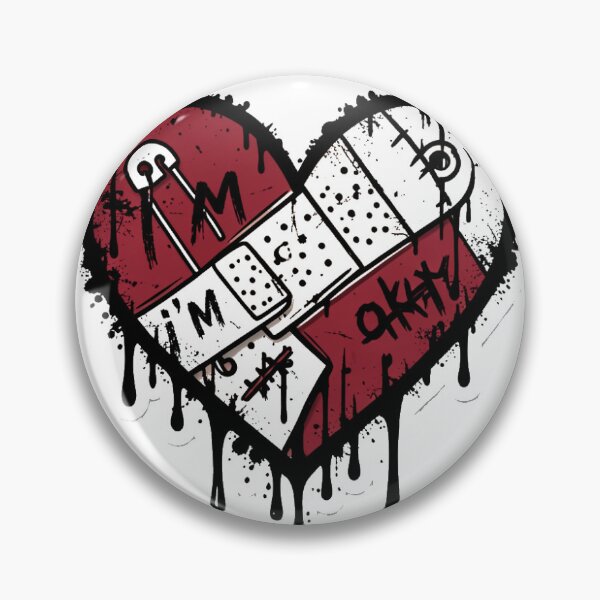 Item preview, Emocore Broken Heart Not Okay Sticker designed and sold by Noor’s Shop.