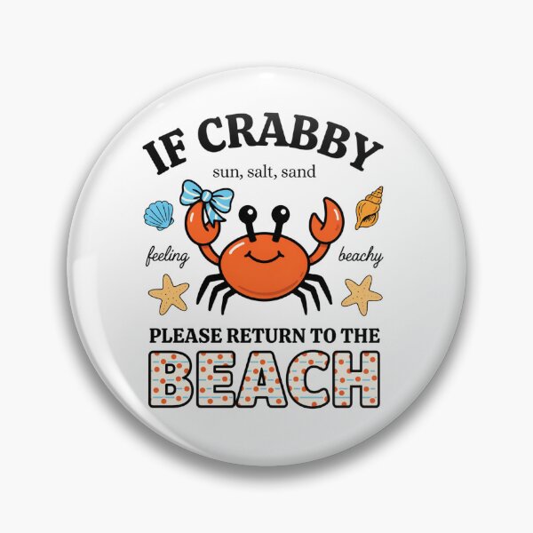 Item preview, Cute Crab Beach Bow Seashell Summer Coastal Art designed and sold by DariaOltes.