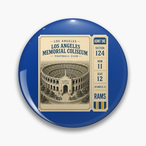Item preview, Los Angeles Memorial Coliseum Vintage Ticket,  LA Rams Retro Football Stadium designed and sold by GhostDawgs.