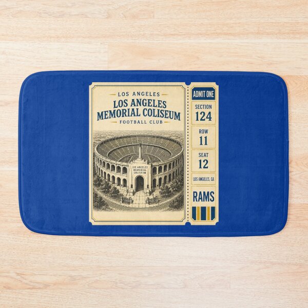 Item preview, Los Angeles Memorial Coliseum Vintage Ticket,  LA Rams Retro Football Stadium designed and sold by GhostDawgs.