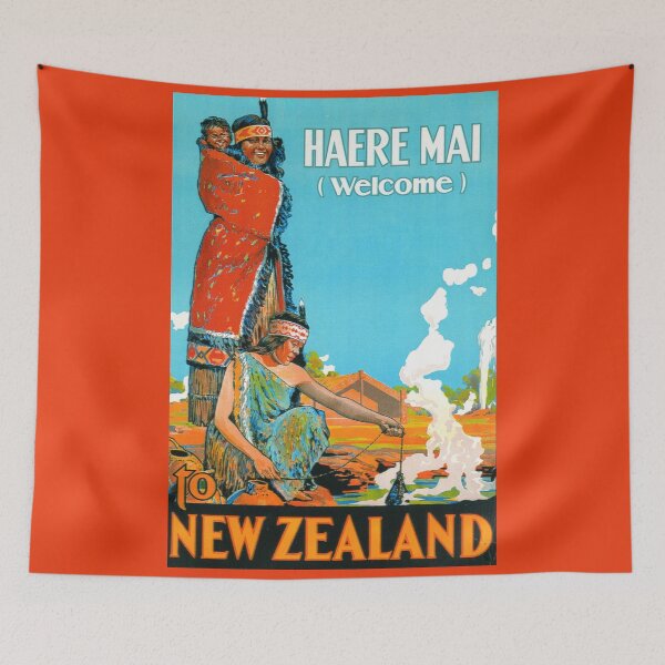 Item preview, New Zealand Travel Poster on a Graphic Tee designed and sold by ExpressingSelf.