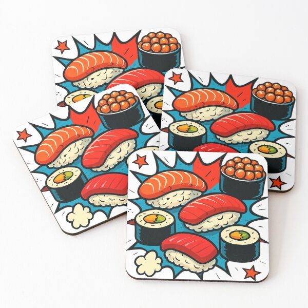 Item preview, Comic Book Pop Art Sushi Pattern Illustration designed and sold by Girlsale.