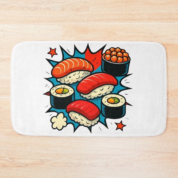 Item preview, Comic Book Pop Art Sushi Pattern Illustration designed and sold by Girlsale.