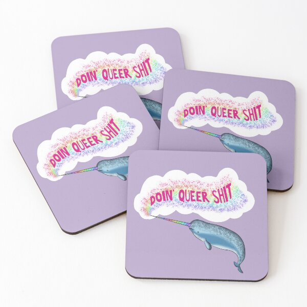 Item preview, doin queer shit - rainbow narwhal designed and sold by thecamillest.