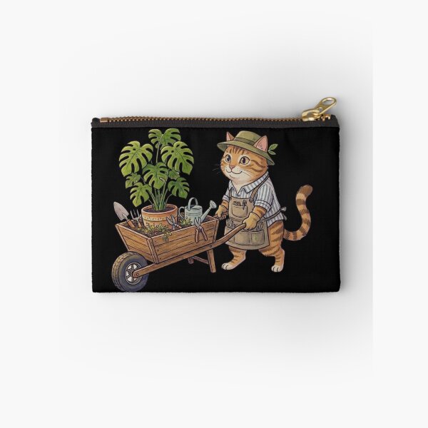 Item preview, Cat Gardener & Monstera Plant - Whimsical Botanical Art designed and sold by Sabia Creative Lab.