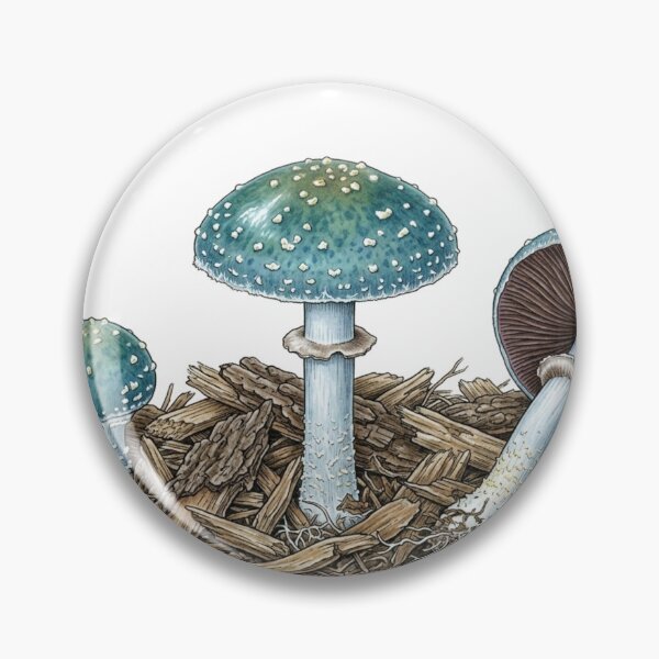 Item preview, Round Blue-Green Mushroom designed and sold by Chaoscience.