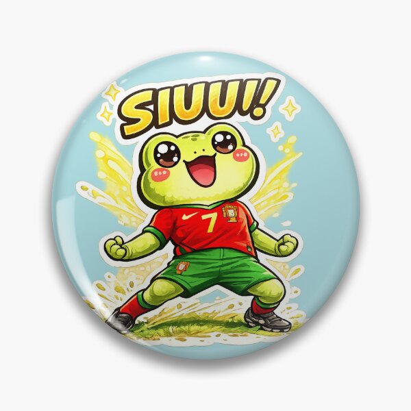 Item preview, Cute Soccer Frog Sticker ⚽ | Kawaii Football Frog #7 SIUUU Celebration | Funny Sports Cartoon Fifa World Cup 2026 designed and sold by Moss & Moon Studio.