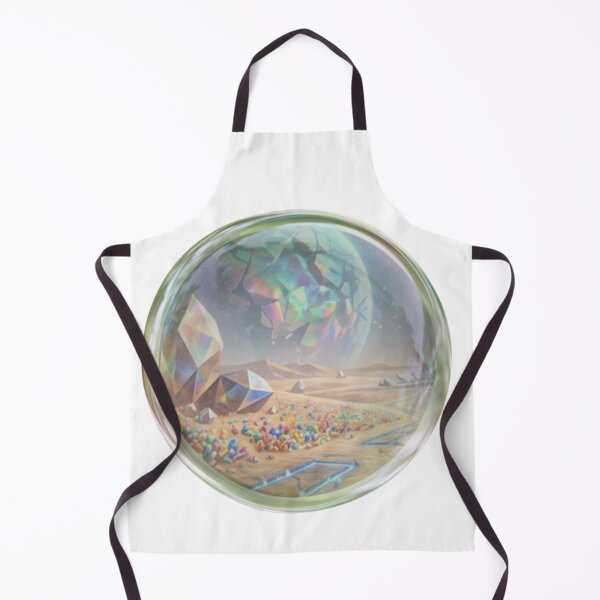 Item preview, Crystal Desert Oasis in a Glass Orb: Holographic Sci-Fi Fantasy Sticker designed and sold by Rasha-flow.