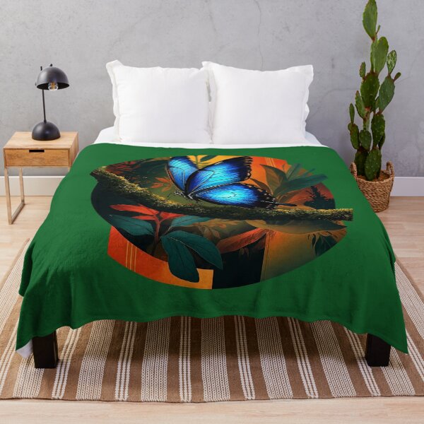 Item preview, Amazon Blue Morpho Butterfly – Tropical Contemporary Art designed and sold by BrazilArtShop.