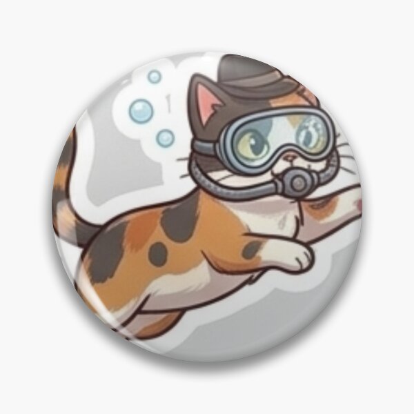 Item preview, cat swimming with butterfly designed and sold by jupekspowershop.