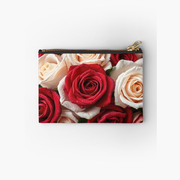 Item preview, Classic Red Cream and White Rose Bouquet designed and sold by IntelliMindDesigns.