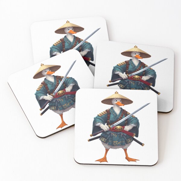 Item preview, amurai Duck Warrior Traditional Japanese Style Art designed and sold by aminomen.