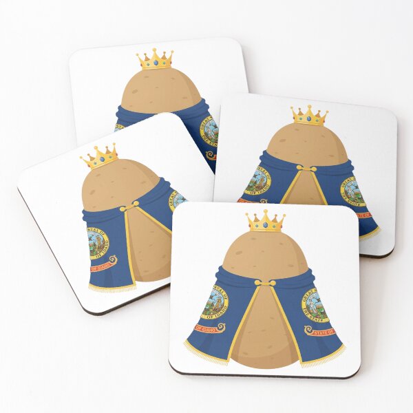 Item preview, Satirical Idaho Flag Potato King Graphic designed and sold by DuckOddity.