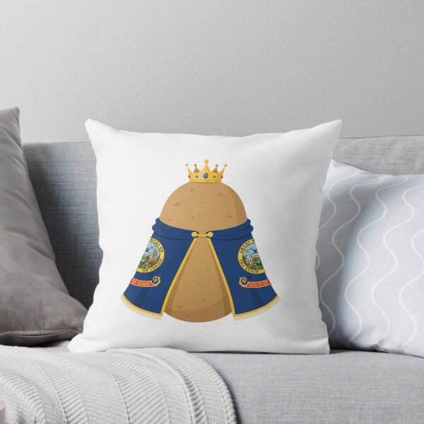 Item preview, Satirical Idaho Flag Potato King Graphic designed and sold by DuckOddity.