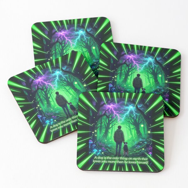 Item preview, A Dog's Love Never Fades – Neon Forest Art designed and sold by DervoTeck2767.